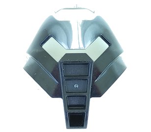 LEGO onderdeel Bionicle Mask Huna with Marbled Pearl Light Gray Pattern (32573pb01)
