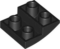 Pente, Courbe 2 x 2 x 2/3 Inversée en noir, numéro de pièce LEGO 32803