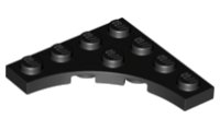 LEGO part Plate, Modified 4 x 4 with 3 x 3 Curved Cutout 35044