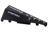 LEGO part Wedge 5 x 2 Right with Silver Mercedes Logo Repeating, White 'TeamViewer' and 'SOLERA' Pattern 3505pb04