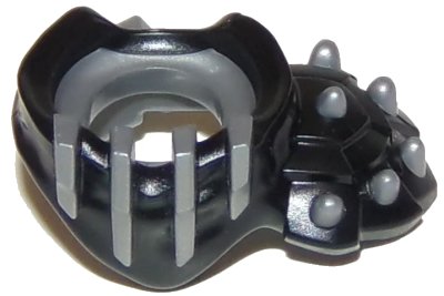 LEGO onderdeel Minifigure Armor Breastplate with Shoulder Pad Left Spiked with Molded Flat Silver Face Bars, Scabbard, and Spikes Pattern (36015pb01)