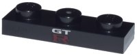LEGO onderdeel Plaat 1 x 3 met Wit 'GT' en Rood Hoofdletter R Patroon 3623pb024