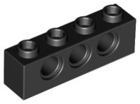 LEGO part Technic Brick 1 x 4 [3 Pin Holes] 3701