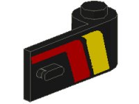 LEGO part Door 1 x 3 x 1 Right with Red and Yellow Stripes Pattern 3821p03