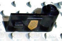 LEGO part Door 1 x 3 x 1 Right with World City Gold Police Badge Pattern (Sticker) - Set 7032 3821pb003