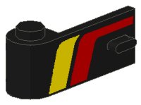 LEGO part Door 1 x 3 x 1 Left with Red and Yellow Stripes Pattern 3822p03