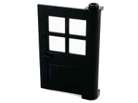 Door 1 x 4 x 5 with 4 Panes in nero, numero pezzo LEGO 3861
