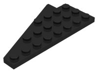 Wedge, Plate 8 x 4 Wing Right with Underside Stud Notch in schwarz, LEGO Teilenummer 3934b