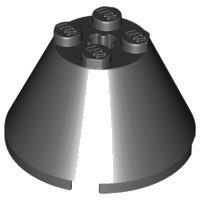LEGO part Cone 4 x 4 x 2, Axle Hole [Plain] 3943b