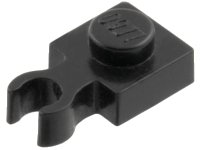 LEGO part Plate, Modified 1 x 1 with Open O Clip Thin (Vertical Grip) 4085a