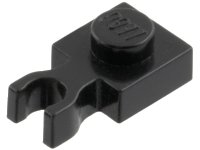 LEGO part Plate, Modified 1 x 1 with U Clip Thin (Vertical Grip) 4085b