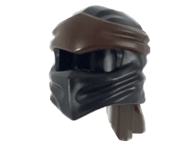 LEGO onderdeel Minifigure, Headgear Ninjago Wrap Type 4 with Molded Dark Brown Headband  Pattern (40925pb03)