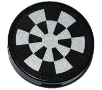 LEGO onderdeel Tile, Round 2 x 2 with Dart Board (Dejarik Hologame Board) Pattern (Sticker) - Set 7965 4150pb120