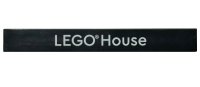 LEGO onderdeel Tile 1 x 8 with White 'LEGO House', Bold Font Pattern 4162pb307