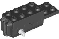 LEGO onderdeel Pullback Motor 6 x 2 x 1 2/3 with Black Base, White Shafts (Motor 2) 41861c01