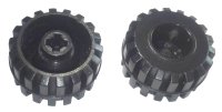 LEGO part Wheel Small Wide Hard Plastic Tread, Hole Notched for Wheels Holder Pin 41864