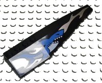 LEGO onderdeel Wedge 12 x 3 Right with Blue Shark and Silver Wave Pattern 42060px5