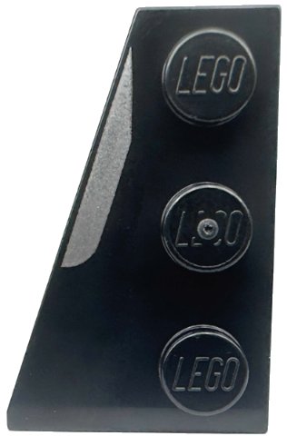 LEGO part Wedge, Plate 3 x 2 Left with Silver Stripe Pattern (43723pb04)