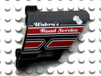 LEGO onderdeel Technic, Panel Fairing #22 Large Short, Small Hole, Side A with 'Wabra's Road Service' Pattern (Sticker) - Set 8285 44352pb05
