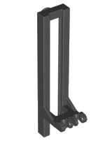 LEGO part Vehicle, Forklift Wide 1 x 2 Hinge Plate Locking Dual 2 Fingers with Rubber Belt Holder 4518c