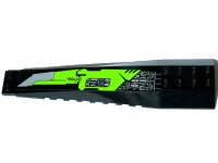 LEGO onderdeel Wedge 16 x 4 Triple Curved with Reinforcements with Silver Circuitry and Lime Panel with Blade Pattern Model Right Side (Sticker) - Set 8104 45301pb007r