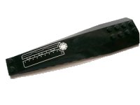 LEGO onderdeel Wedge 16 x 4 Triple Curved with Reinforcements with Silver Panels, Rivets and Filler Cap Pattern Model Right (Sticker) - Set 7787 45301pb031R