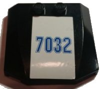 LEGO part Wedge 4 x 4 x 2/3 Triple Curved with Number 7032 Pattern (Sticker) - Set 7032 45677pb007