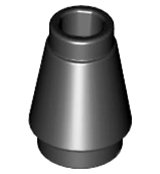 LEGO onderdeel Cone 1 x 1 with Top Groove 4589b