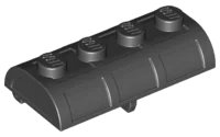 LEGO part Container, Treasure Chest Lid Curved with Thick Hinge 4739a