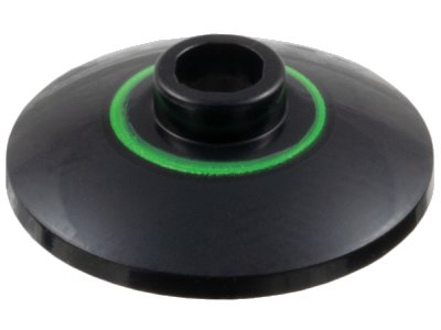 LEGO part Dish 2 x 2 Inverted (Radar) with Bright Green Ring Pattern (4740pb039)