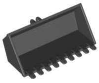 LEGO part Vehicle, Digger Bucket 9 Teeth 4 x 8, Flat Inside with Locking 2 Finger Hinge 47508