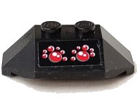 LEGO onderdeel Wedge 2 x 4 Triple with Red Eyes Pattern (Sticker) - Set 8056 47759pb05