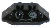 LEGO part Wedge 2 x 4 Triple with Spider Eyes Pattern (47759pb09)
