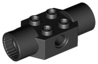 LEGO onderdeel Technic, Brick Modified 2 x 2 with Pin Hole and 2 Rotation Joint Sockets 48172