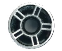 LEGO part Wheel 11mm D. x 6mm with 5 Spokes with Silver Outline Pattern 50944pb01