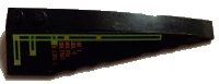 LEGO onderdeel Wedge 10 x 3 Right with Light Bars and Alien Characters Pattern (Sticker) - Sets 7691 / 7692 50956pb016