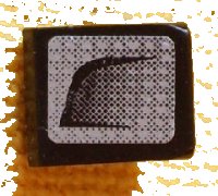LEGO onderdeel Slope 30 1 x 1 x 2/3 with Black Air Intake Faded Pattern Model Right (Sticker) - Set 8132 54200pb049R