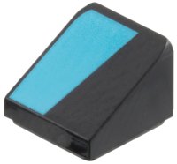 LEGO onderdeel Slope 30 1 x 1 x 2/3 with Medium Azure Diagonal Stripe Pattern Model Right Side 54200pb143R