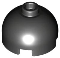 Brick, Round 2 x 2 Dome Top (Undetermined Type) in schwarz, LEGO Teilenummer 553