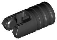 LEGO part Hinge Cylinder 1 x 2 Locking with 2 Fingers, 7 Teeth and Axle Hole on Ends without Slots 57360