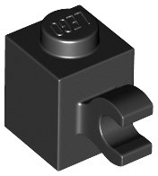 LEGO onderdeel Brick, Modified 1 x 1 with Clip (Horizontal Grip) 60476