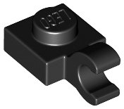 LEGO part Plate Special 1 x 1 with Clip Horizontal [Thick Open O Clip] 61252