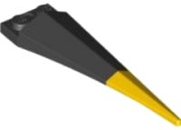 LEGO onderdeel Plate, Modified 1 x 2 with Angular Extension with Molded Flexible Yellow Tip Pattern 61406pb01