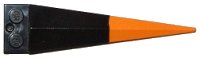 LEGO onderdeel Plate, Modified 1 x 2 with Angular Extension with Molded Flexible Orange Tip Pattern 61406pb04