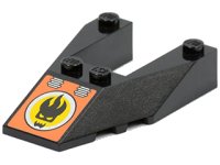 LEGO onderdeel Wedge 6 x 4 Cutout with Stud Notches with Agents Villain Logo Pattern (Sticker) - Set 8631 6153bpb03