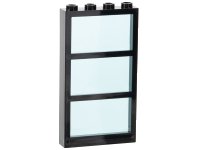 LEGO part Window 1 x 4 x 6 with 3 Panes with Fixed Trans-Light Blue Glass 6160c03