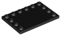 LEGO part Plate Special 4 x 6 with Studs on 3 Edges 6180