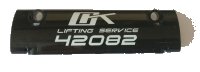 LEGO onderdeel Technic, Panel Curved 11 x 3 with 2 Pin Holes through Panel Surface with 'OK LIFTING SERVICE 42082' Pattern (Sticker) - Set 42082 62531pb039