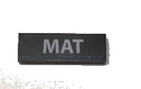 LEGO part Tile 1 x 3 with 'MAT' Pattern (Sticker) - Set 10252 63864pb062