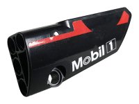 LEGO onderdeel Technic, Panel Fairing # 4 Small Smooth Long, Side B with White Mobil 1 Logo and Red Stripe Pattern (Sticker) - Set 42096 64391pb059